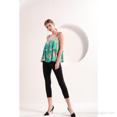 Women's Tiered Floral Print Top